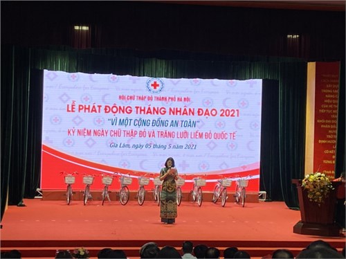 Ngày 5/5/2021 HỘI CHỮ THẬP ĐỎ HÀ NỘI Tổ chức LỄ PHÁT ĐỘNG THÁNG NHÂN ĐẠO 2021   VÌ MỘT CỘNG ĐỒNG AN TOÀN   Kỷ niệm ngày CHỮ THẬP ĐỎ và TRĂN LƯỠI NIỀM ĐỎ QUỐC TẾ.